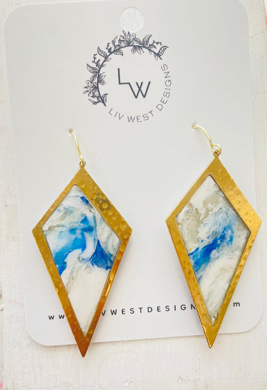 Ocean Vibes Triangle Earrings