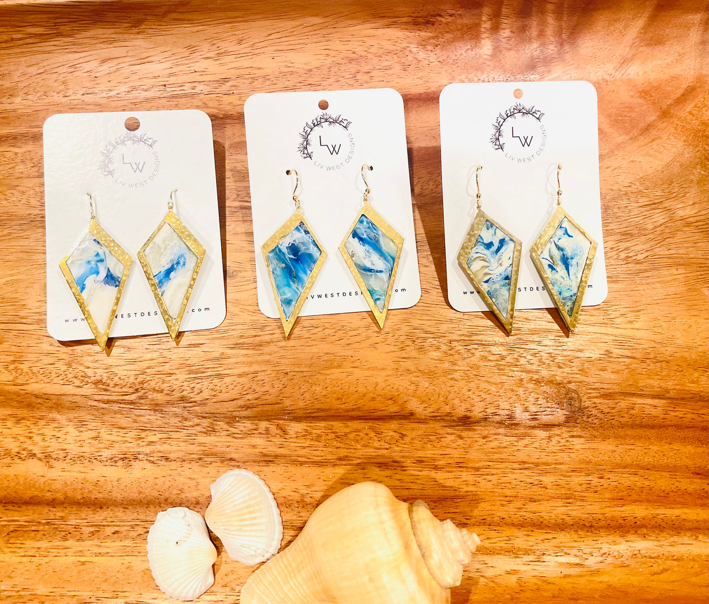 Ocean Vibes Triangle Earrings