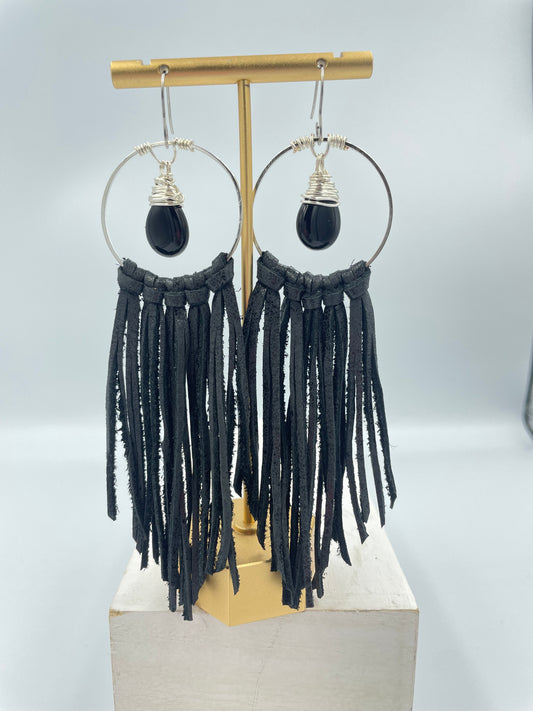 Hoop Fringe Earrings