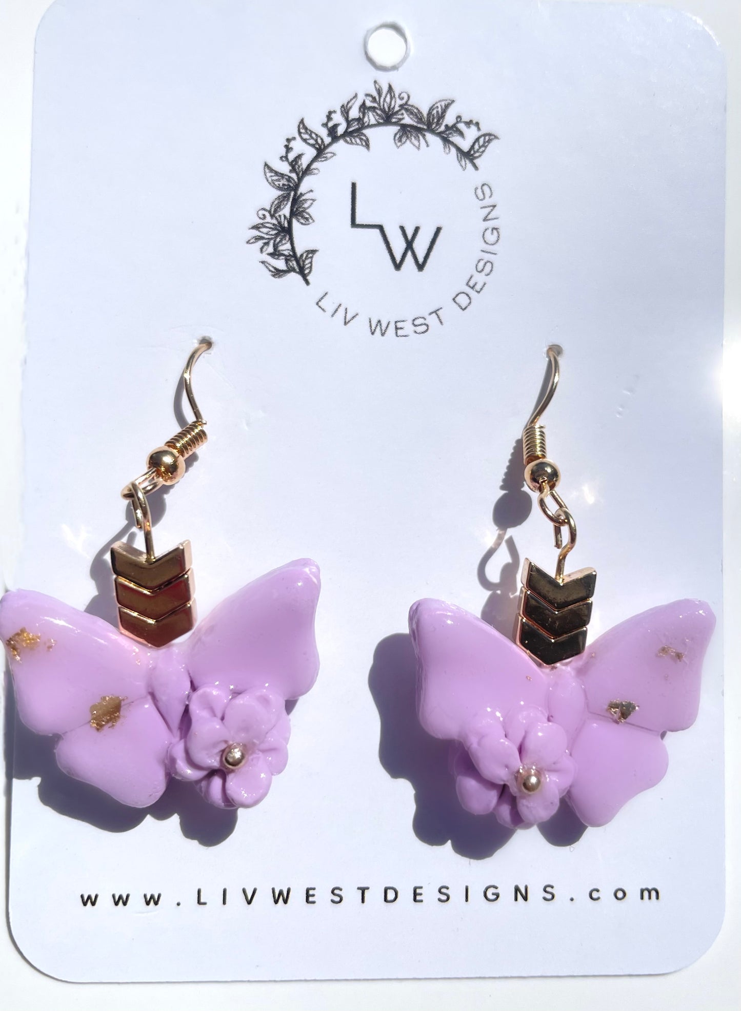 Chevron Butterfly Earrings